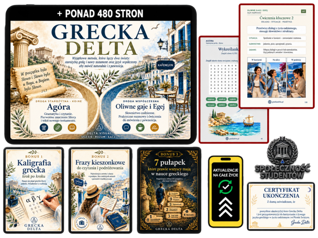 Grecka Delta – Kompletny System Nauki Greki (475+ stron + 3 bonusy)